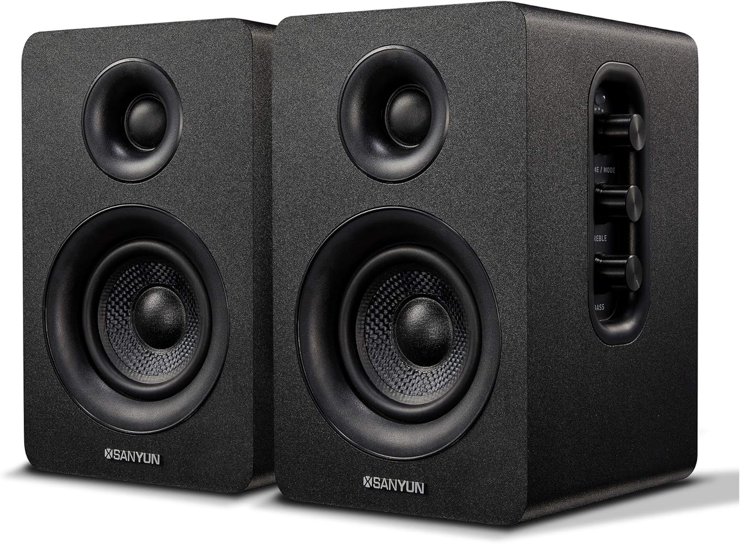 White 60W Bluetooth 5.0 Bookshelf Speakers (Pair) V1068
