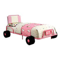 Pink Twin Metal Race Car Bed R233