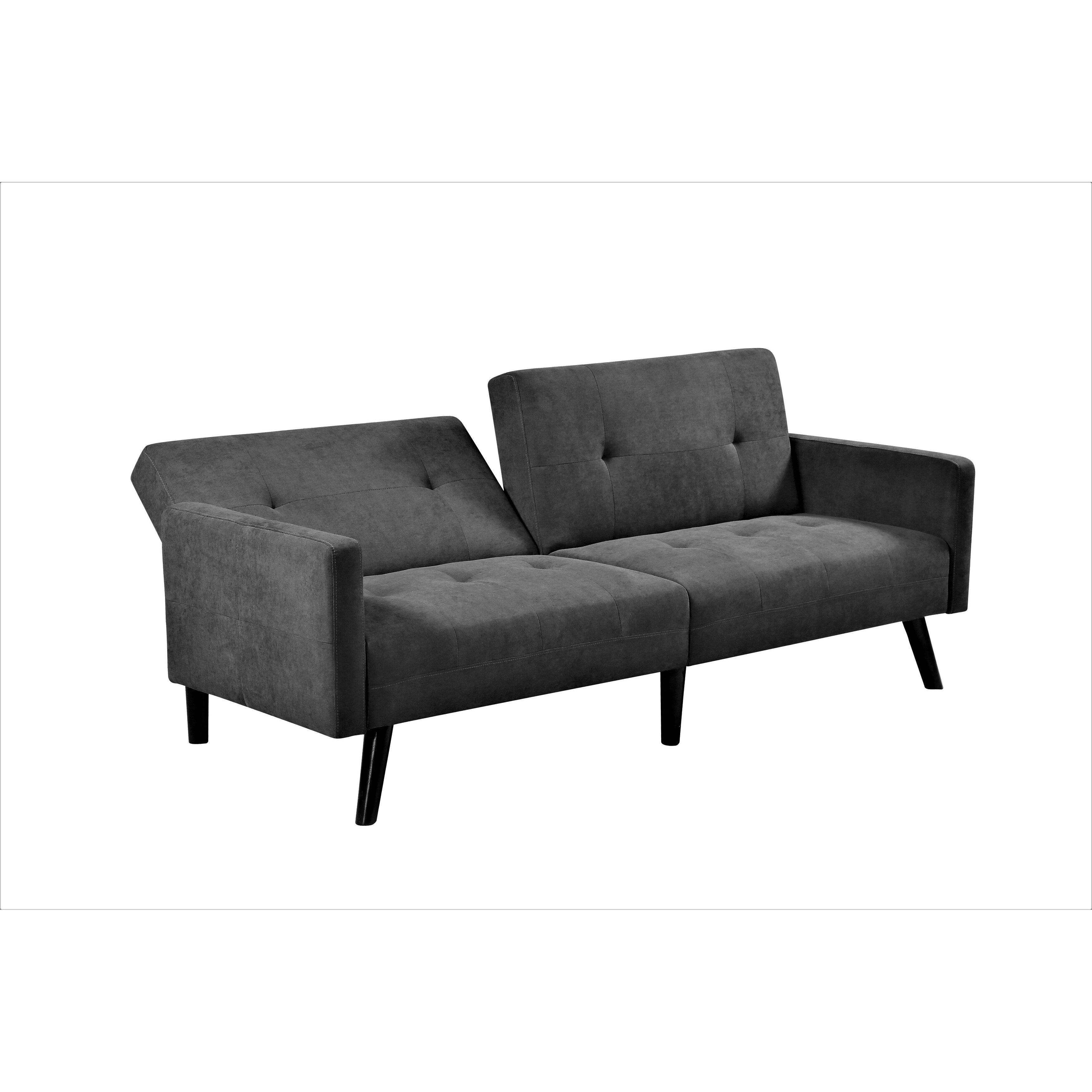 Dark Grey Linen Sofabed Sleeper Y71284