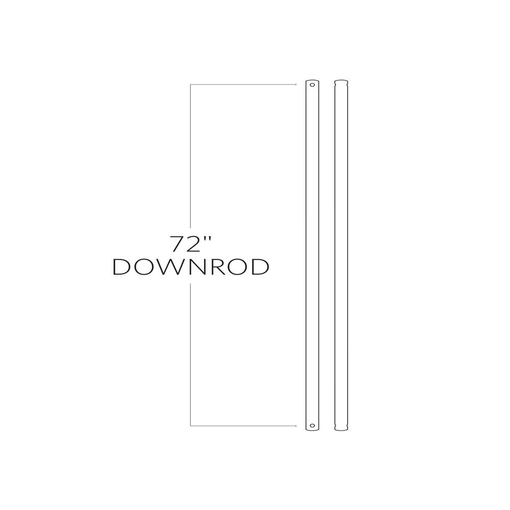 72x22 Downrod Brushed Steel G1088