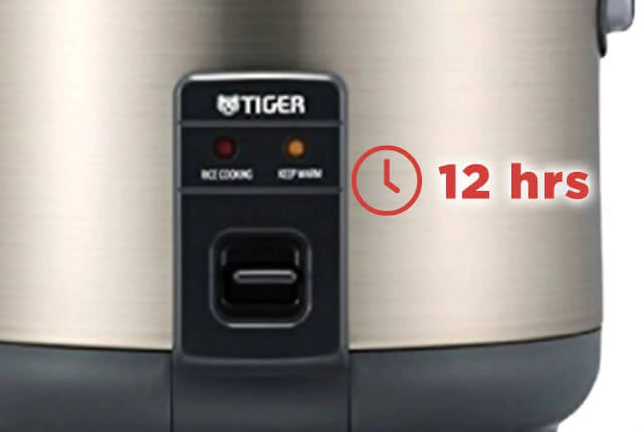 5.5-Cup Stainless Steel Gray Rice Cooker and Warmer D4719