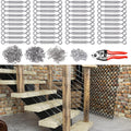 40Set 1/8 Cable Railing Kit Hardware Heavy Duty Turnbuckle M5 Eye to Eye Stainless Steel Angle Adjustable W33527