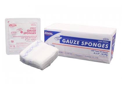 Sterile 4x22 Gauze Sponge X-Ray Detectable 32 Ply 10 per Tray S92480