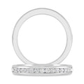 14K White Gold Diamond Stackable Band L601