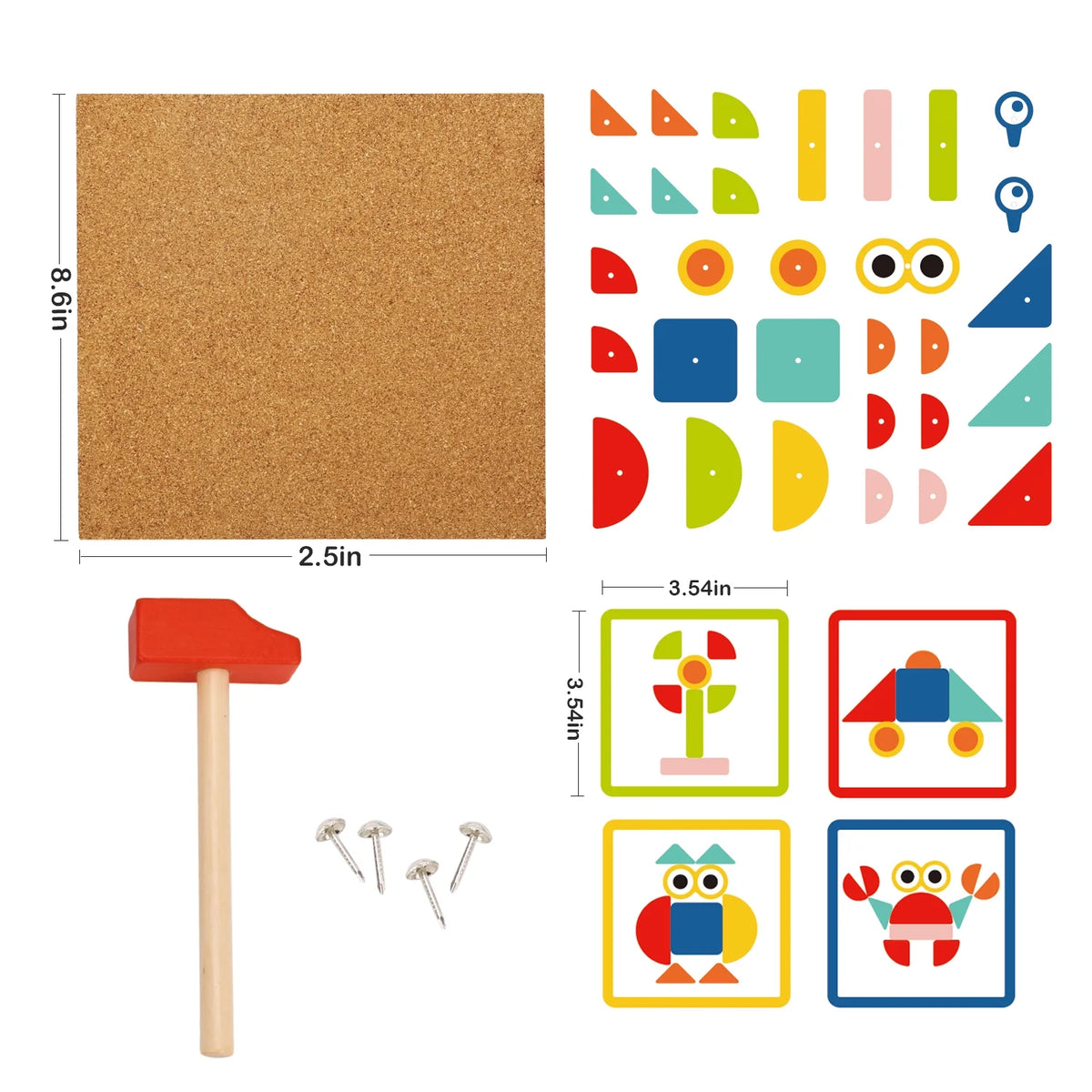 82pcs Wooden Hammer and Nails Pounding Toy G468