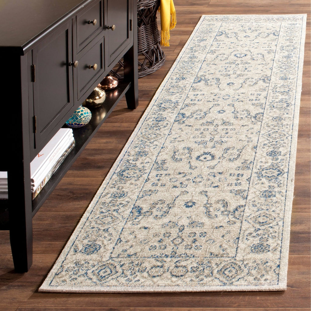 Rust / Navy Rectangle Rug Z71512