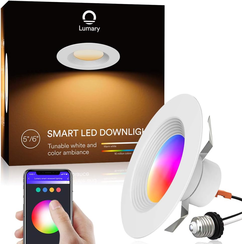 6 Inch 13W Smart Recessed Lights RGBWW Can Lights K230