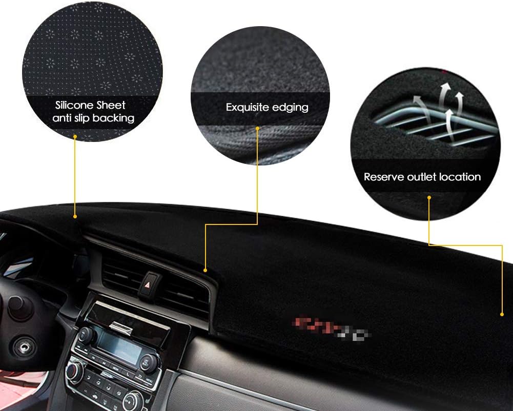 Black Center Console Cover Dash Mat Protector for Nissan Rogue X-Trail Rogue Sport SUV Q301550