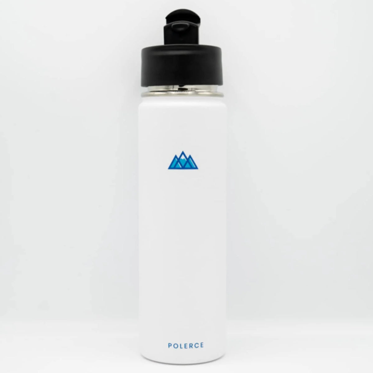 White Stainless Steel Vacuum Insulated Bottle with 3 Lids, 21 Fl Oz Z342