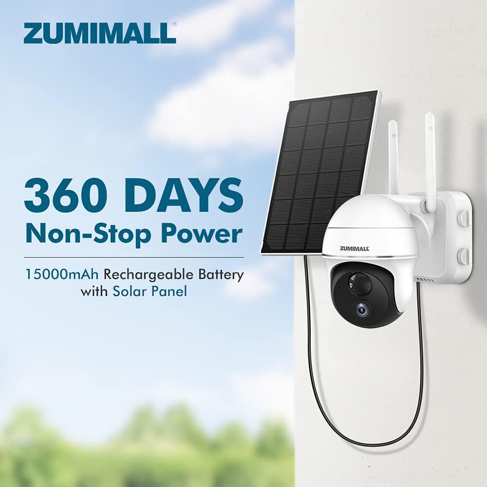 Wireless WiFi Pan Tilt 360° View Solar Powered Security Camera C329