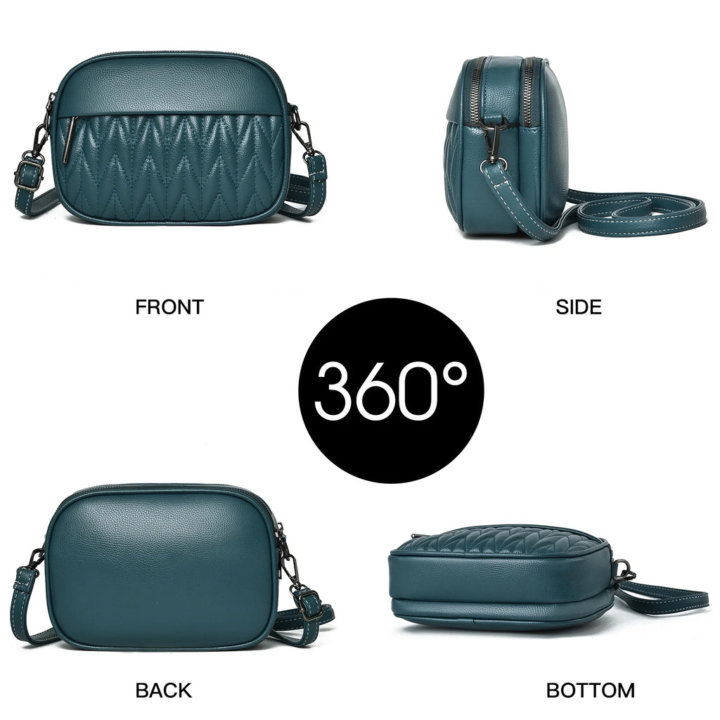 Leather Crossbody Bag with Adjustable Strap E357