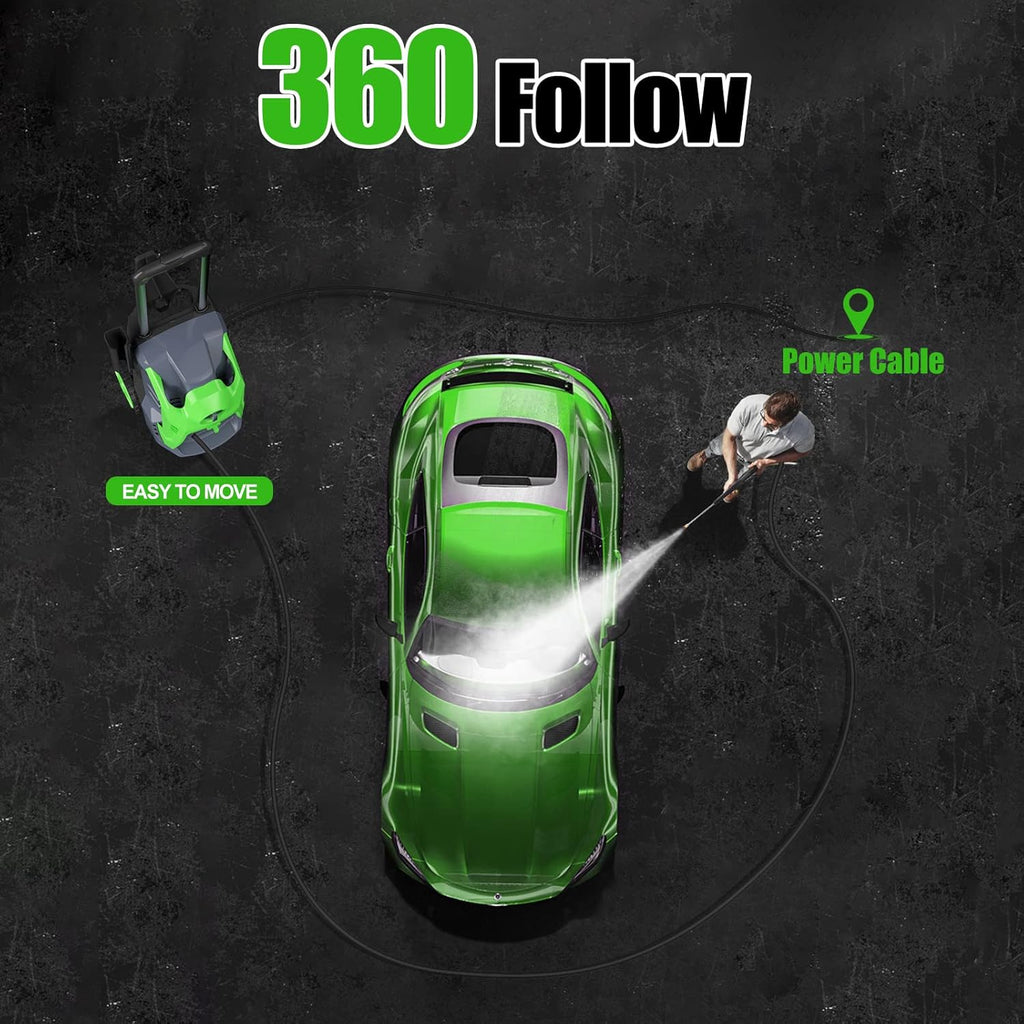 3000 PSI Electric Pressure Washer with 4 Nozzles Foam Cannon R691