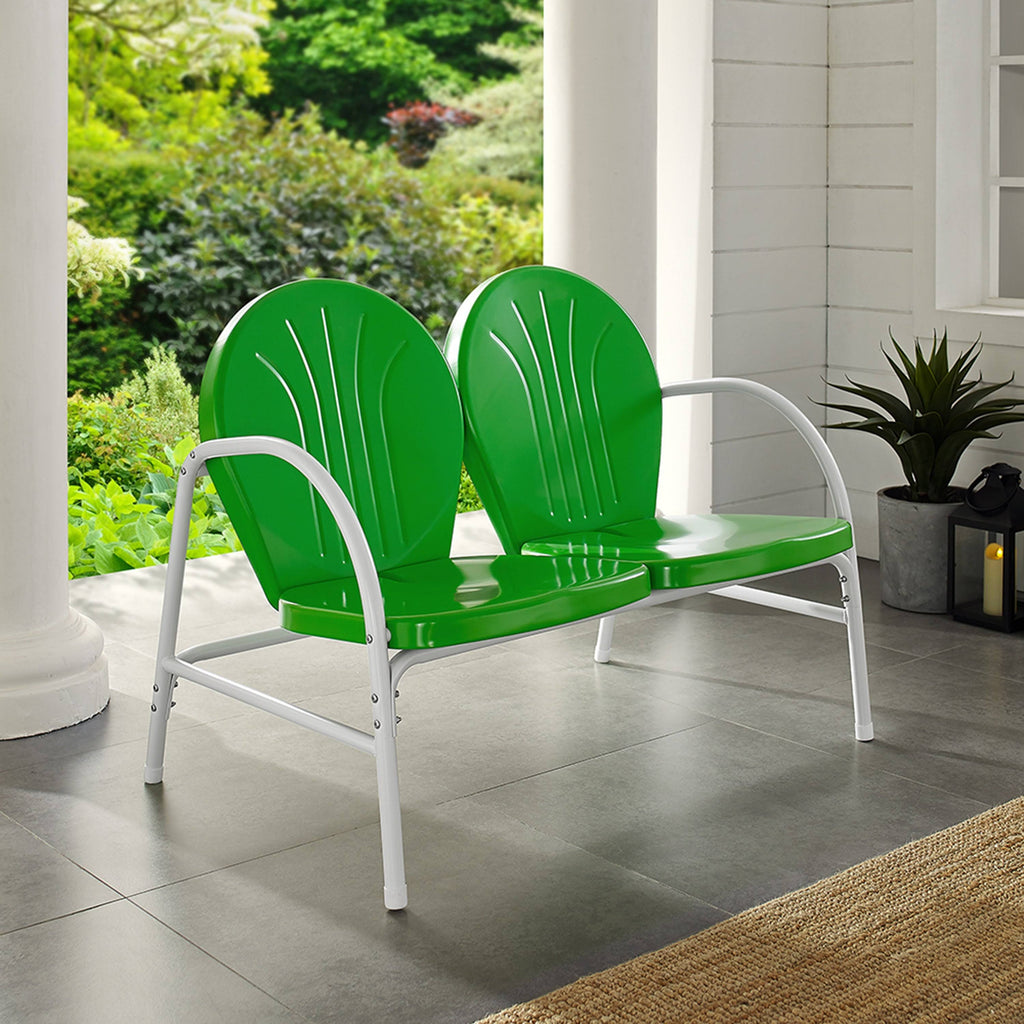 Grasshopper Green Metal Loveseat Z495811