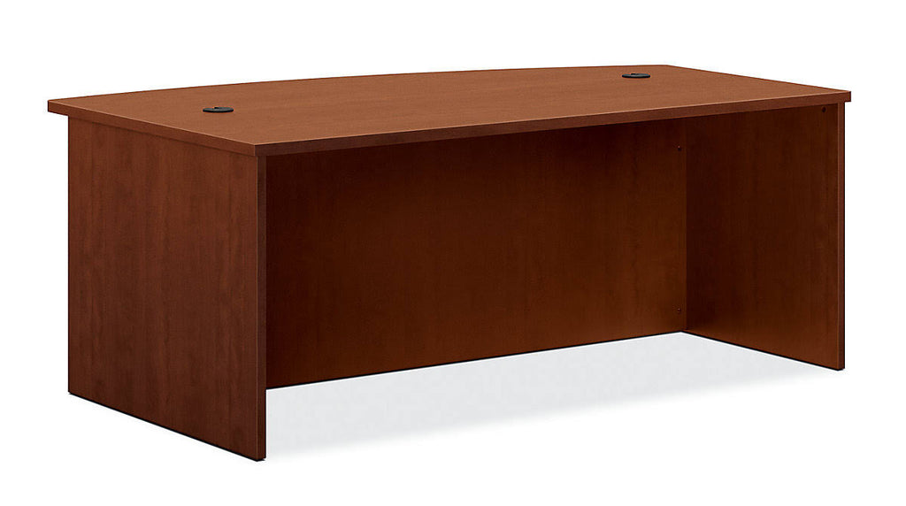 Medium Cherry Laminate Bow Front Desk Shell N7854