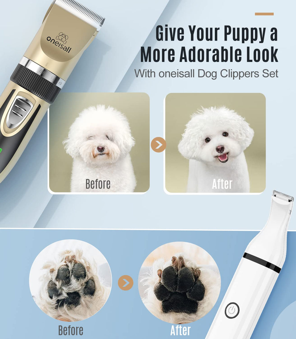 2 in 1 Cordless Dog Clippers and Paw Trimmer Kit Pack of 2 Z415