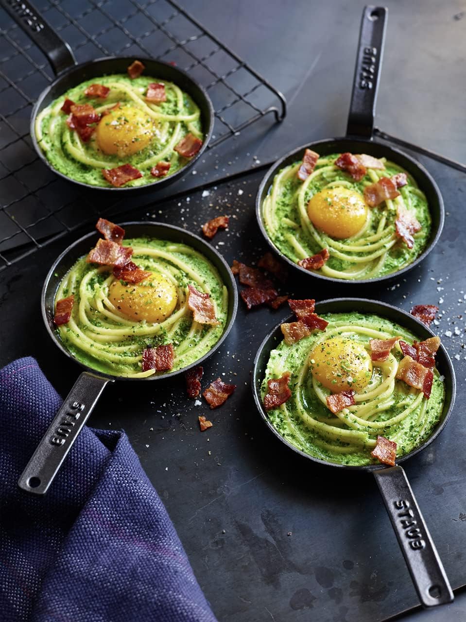 Matte Black Cast Iron Mini Frying Pan A803569