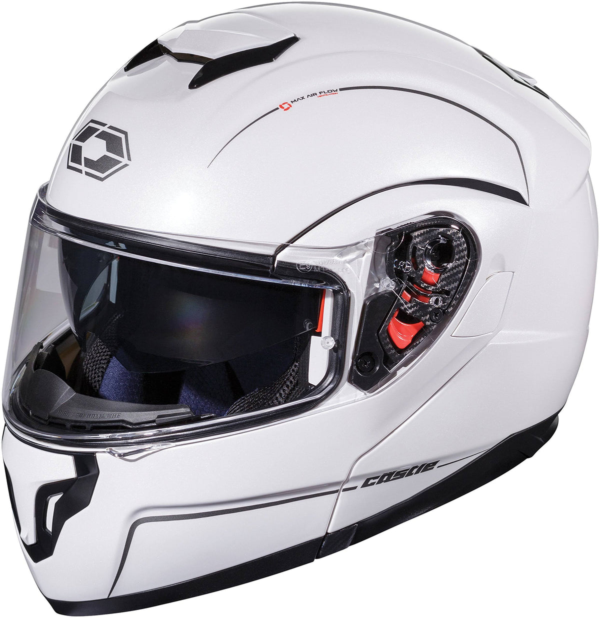 Pearl White Modular Motorcycle Helmet S53461