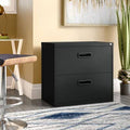 Black 2 Drawer Lateral Filing Cabinet Q24127