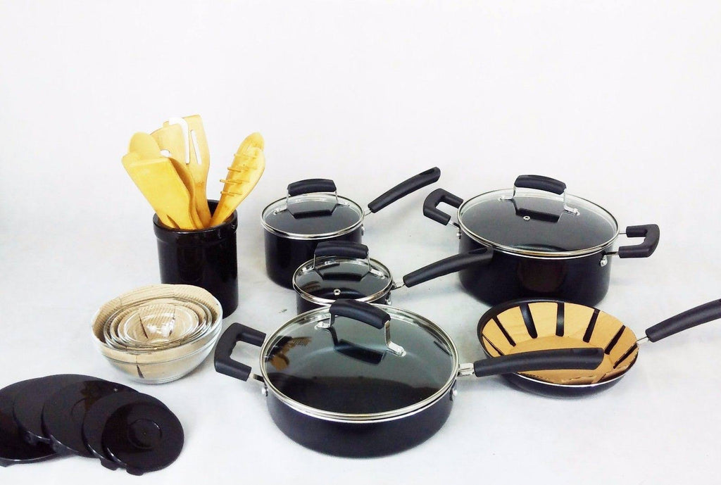 25-Piece Black Cookware Set W399253