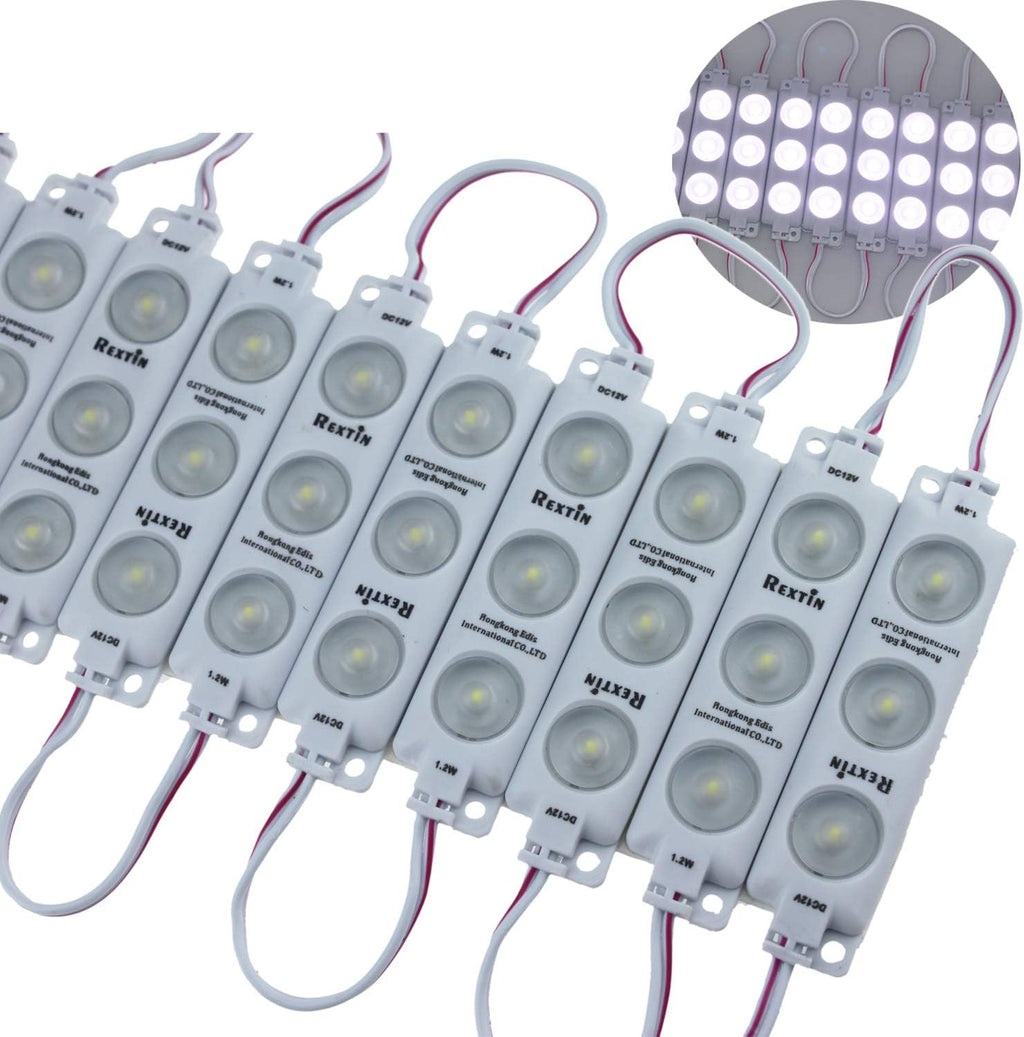 200PCS 3LED 2835 LED Module White IP68 Waterproof Decorative Light with Tape Wire Crimp Cap Pack of 2 F59510