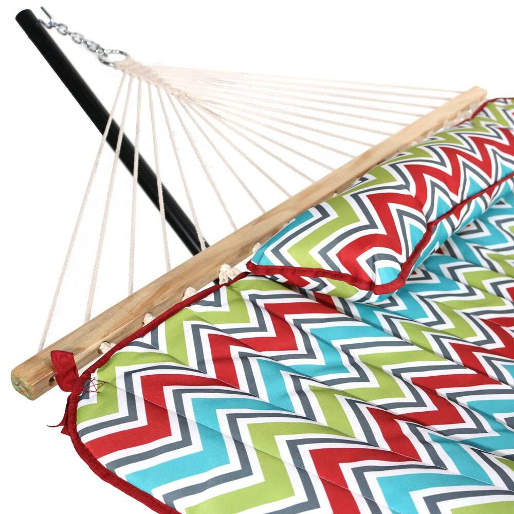 Multi Color Cotton Rope Hammock with Stand N7982