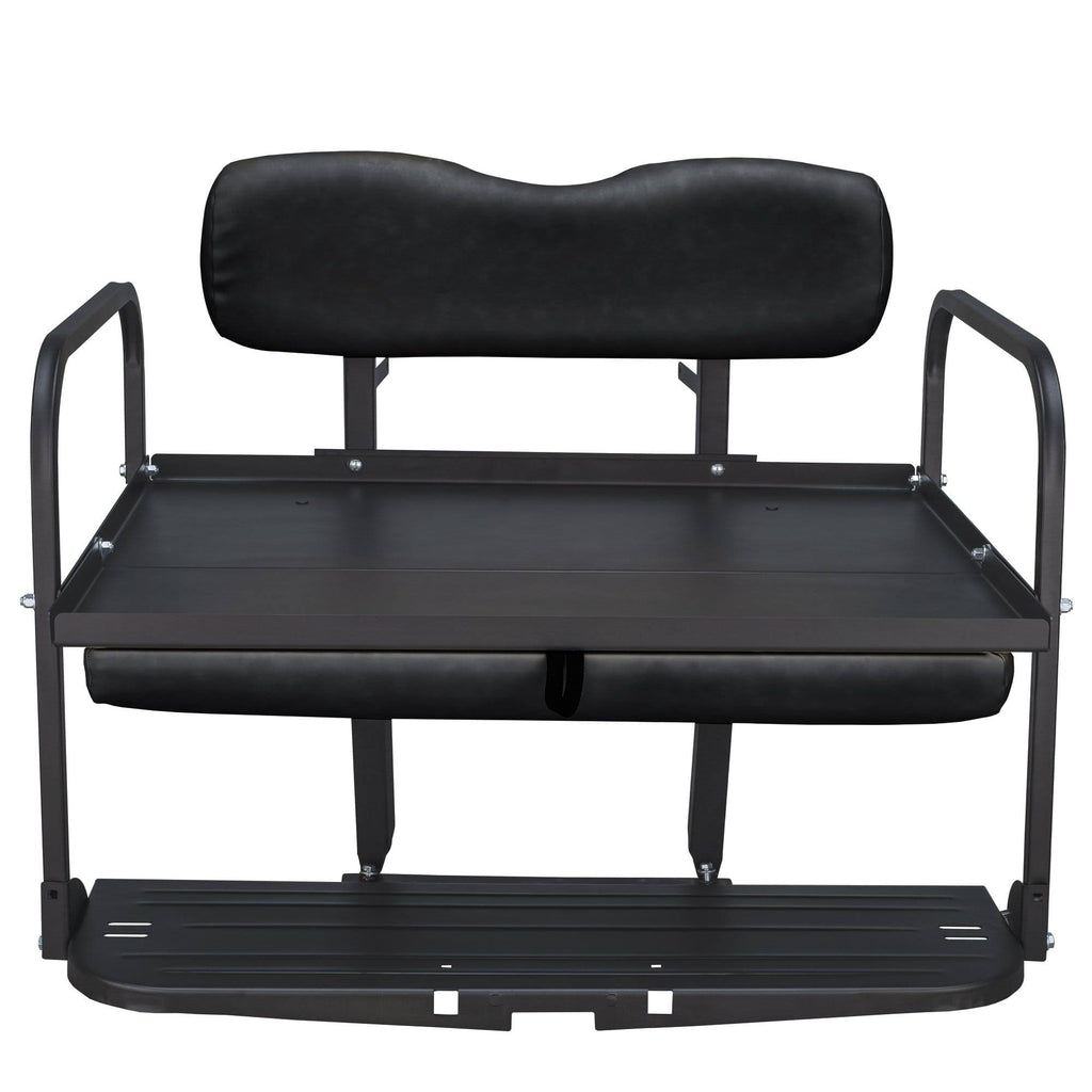 Aluminum Black Golf Cart Rear Flip Seat Kit Y533