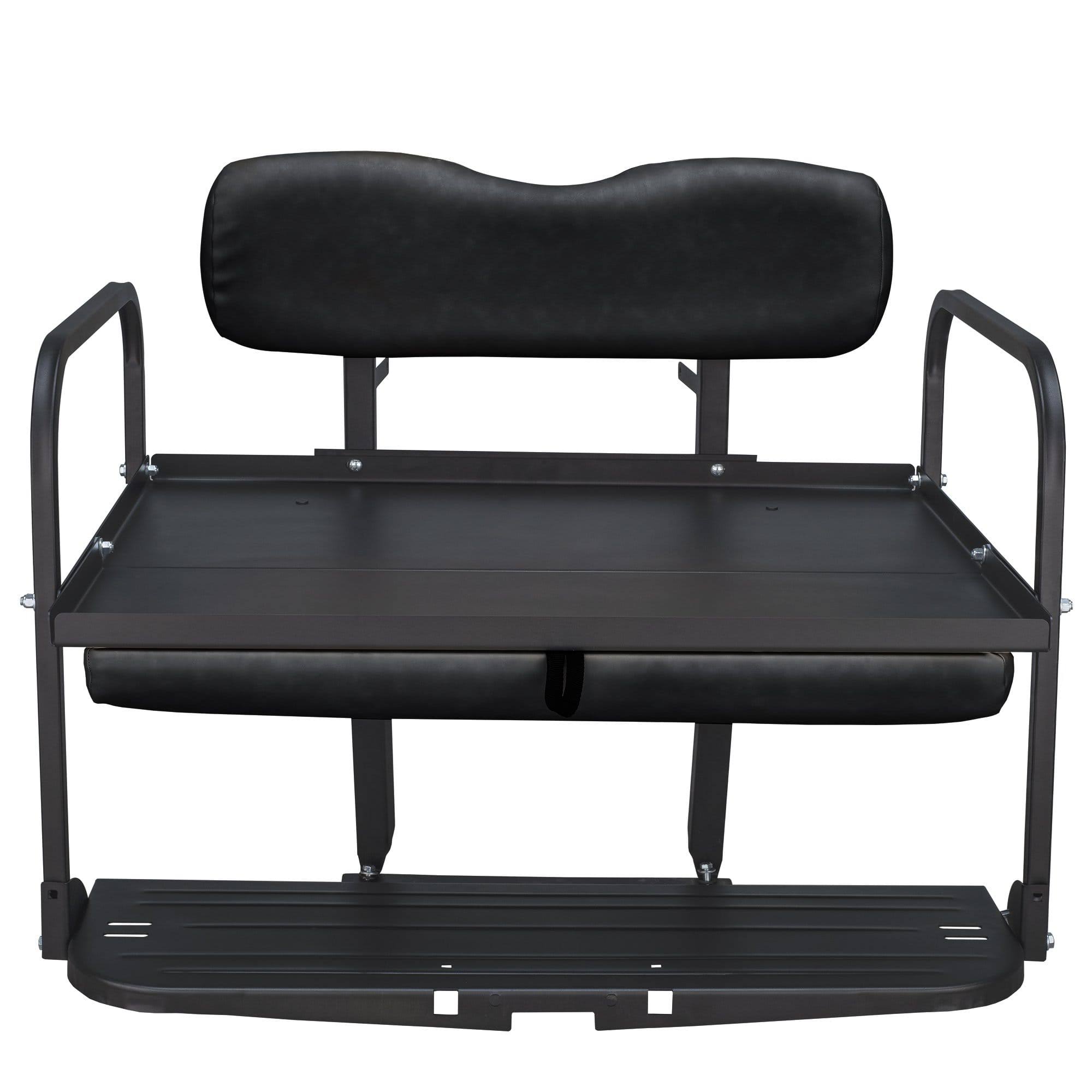 Aluminum Black Golf Cart Rear Flip Seat Kit Y533