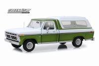 1/18 Scale Diecast Model Green and White Pickup Truck U326795