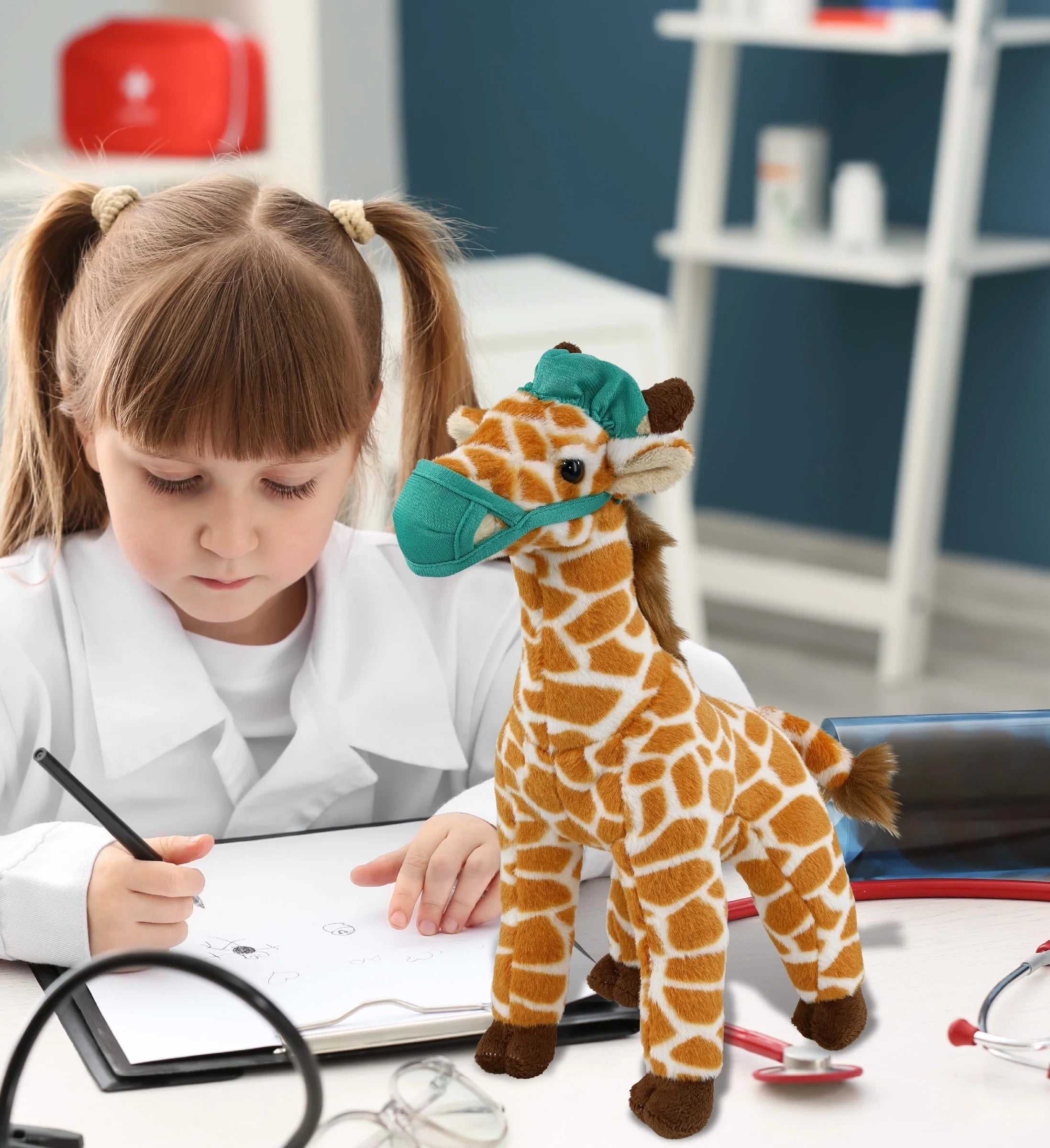 12.5 Inch Giraffe Doctor Plush Toy U36939
