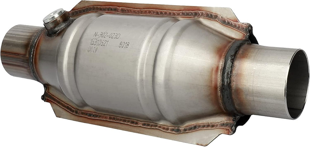 2.25" Inlet/Outlet Universal Catalytic Converter with O2 Port & Heat Shield, Pack of 2 U651
