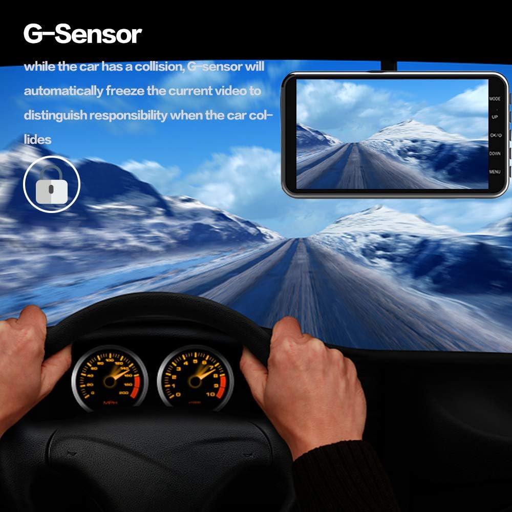 Dash Cam 4" IPS 1080 Dual Car Camera with Backup Camera, Pack of 2 S5167