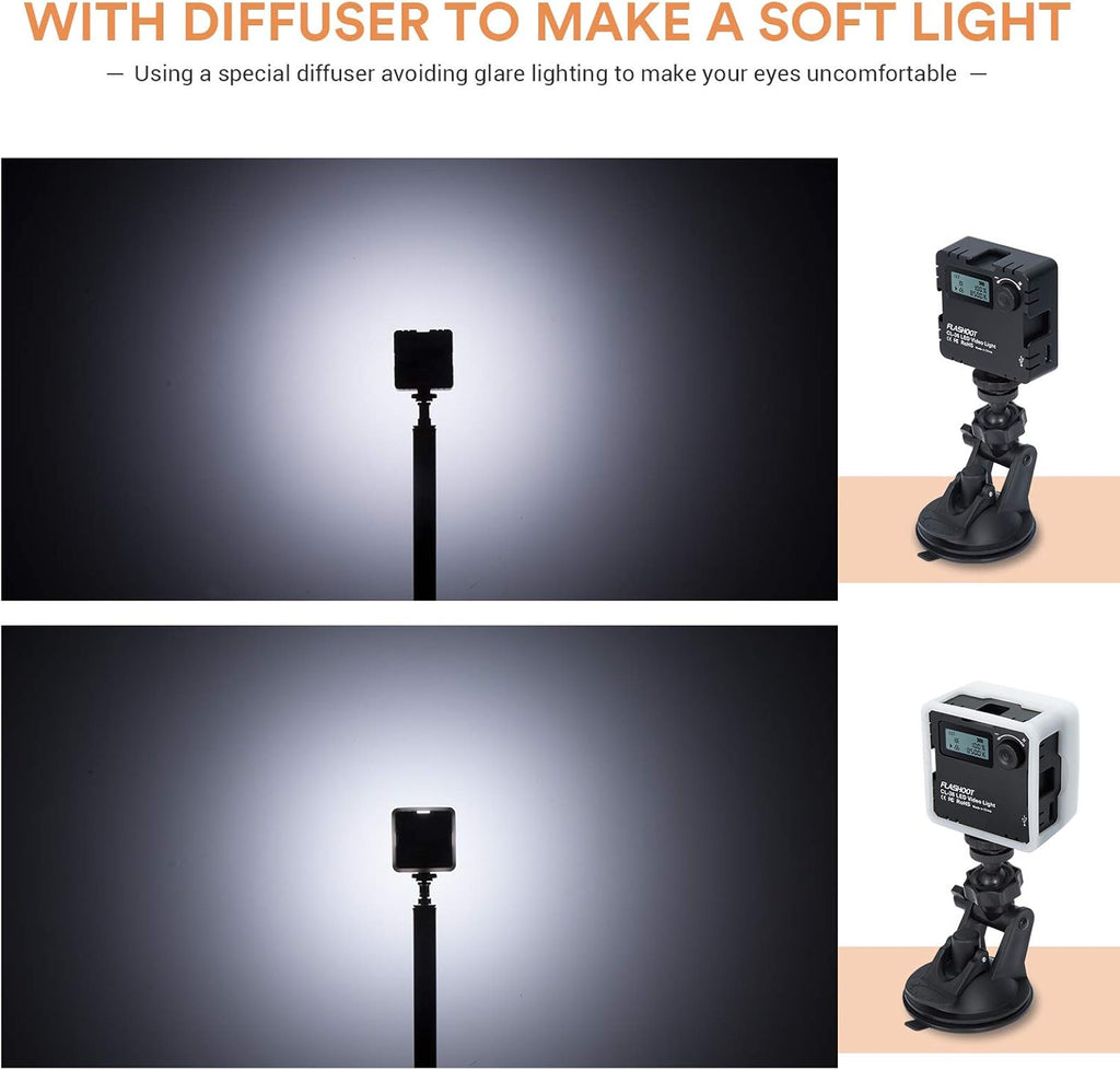 Conference Lighting Kit with Tripod & Suction Cup, Mini LED Video Light A323126