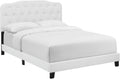 White Faux Leather Bed L45076