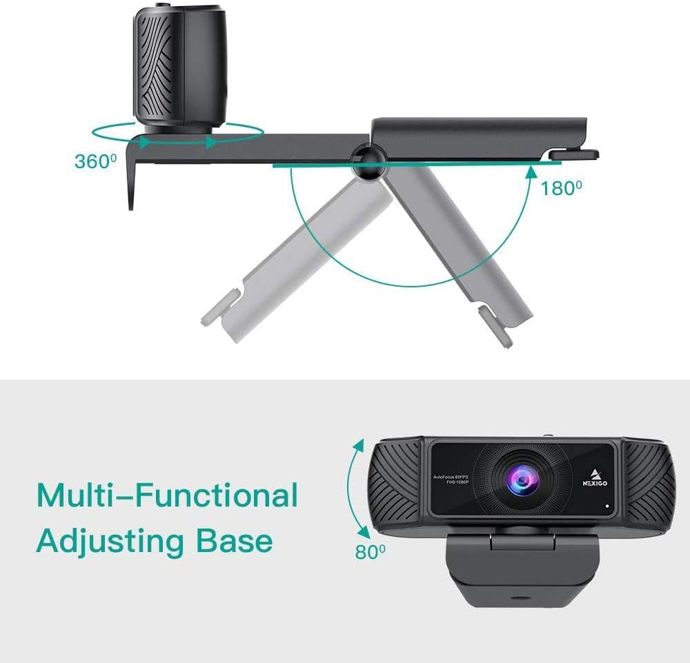 1080P Webcam with Microphone and Privacy Cover C562