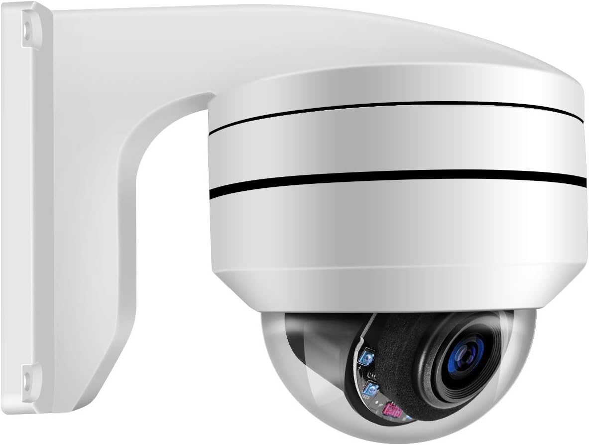 5MP PoE PTZ Camera with 4X Optical Zoom, Built-in Mic, 165ft IR Night Vision, Motion Detect, WDR, IP67 IK10 E237654