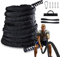 Heavy Battle Rope with Anchor Strap and Wall Mount Bracket Kit C454