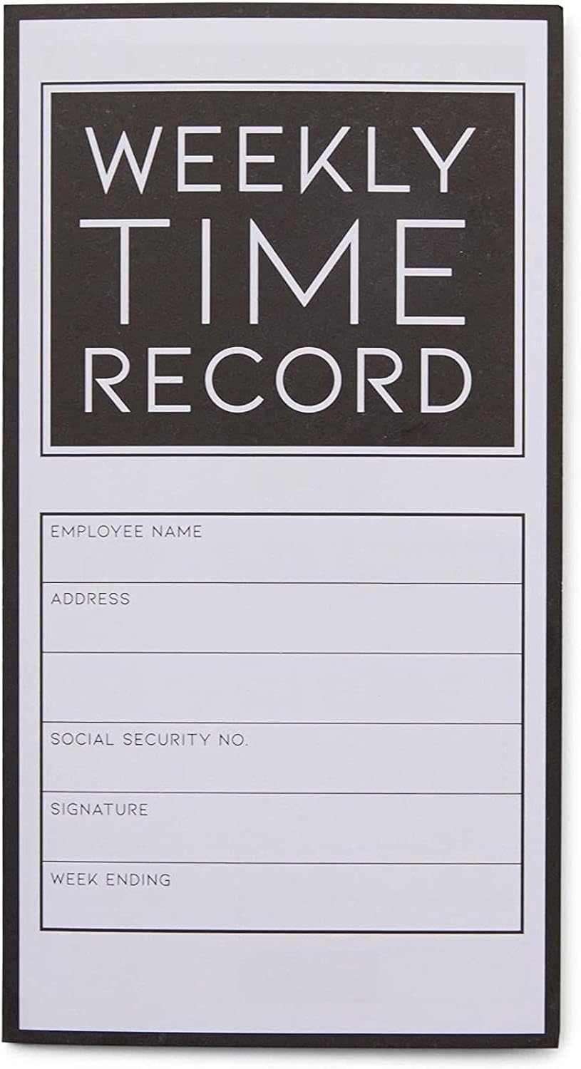 200 Pack Trifold Time Cards (5 x 8 in) N742260
