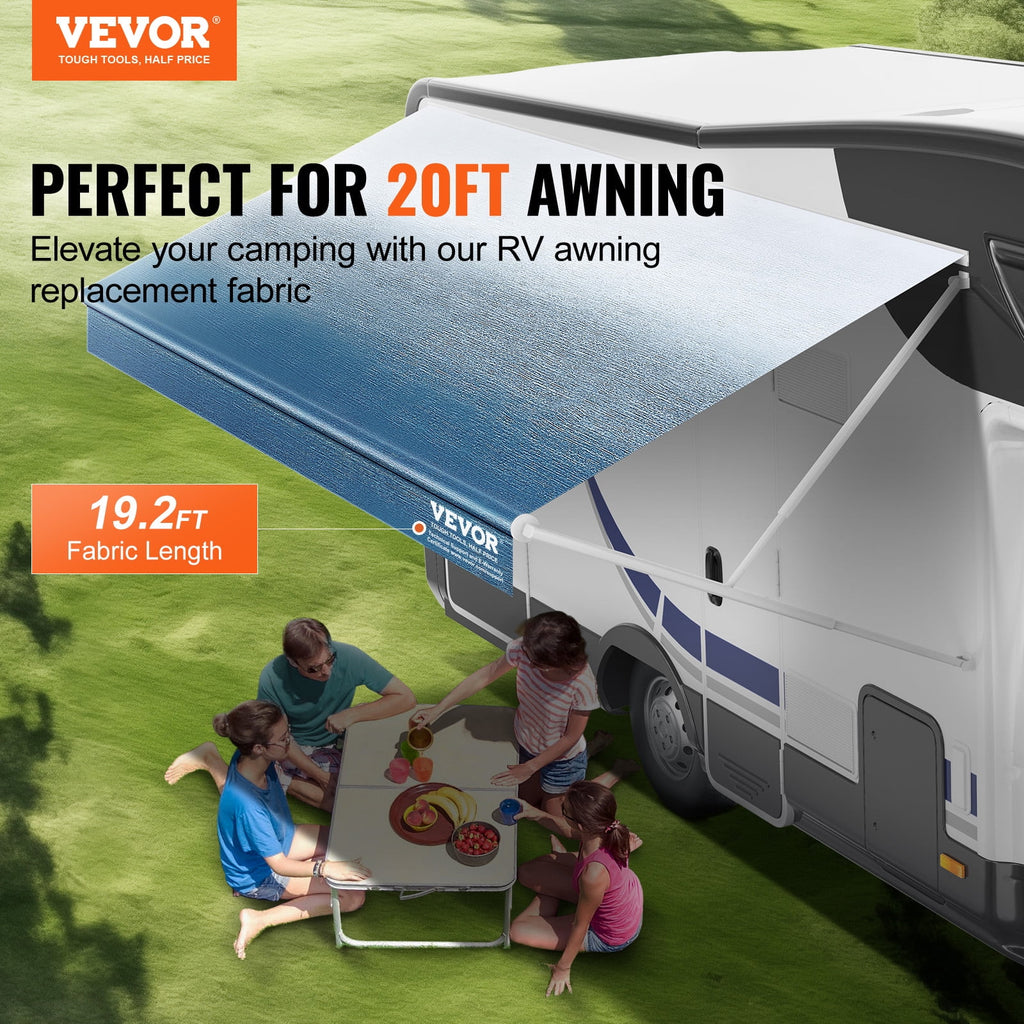 20' RV Awning Fabric Replacement Waterproof Fabric I685554