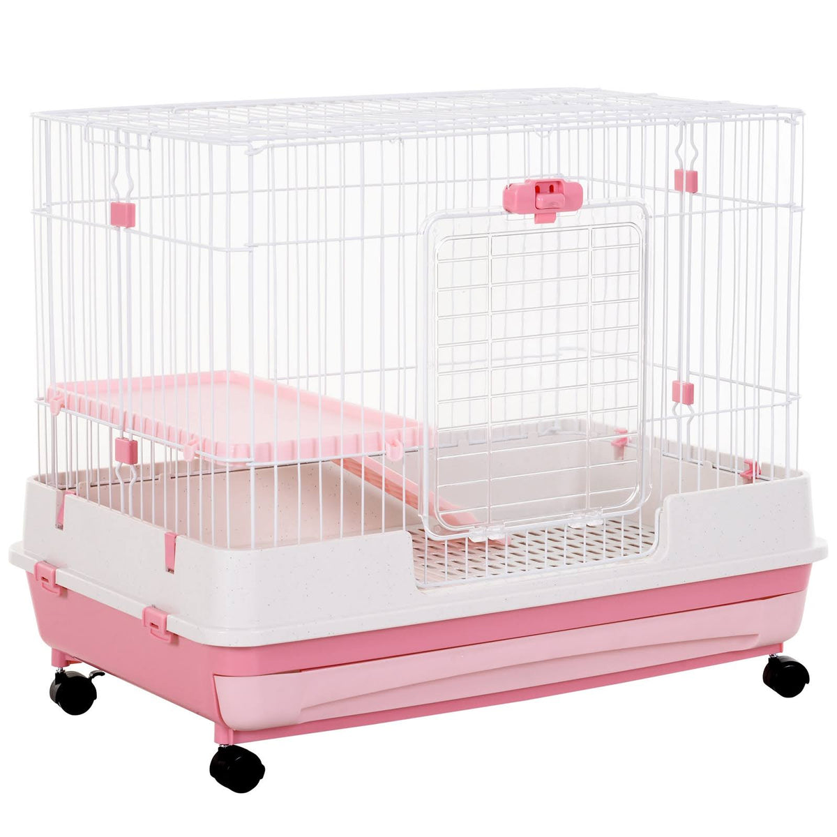 Indoor Rabbit Cage Small Animal House with Wheels L9595