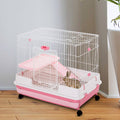 Indoor Rabbit Cage Small Animal House with Wheels L9595