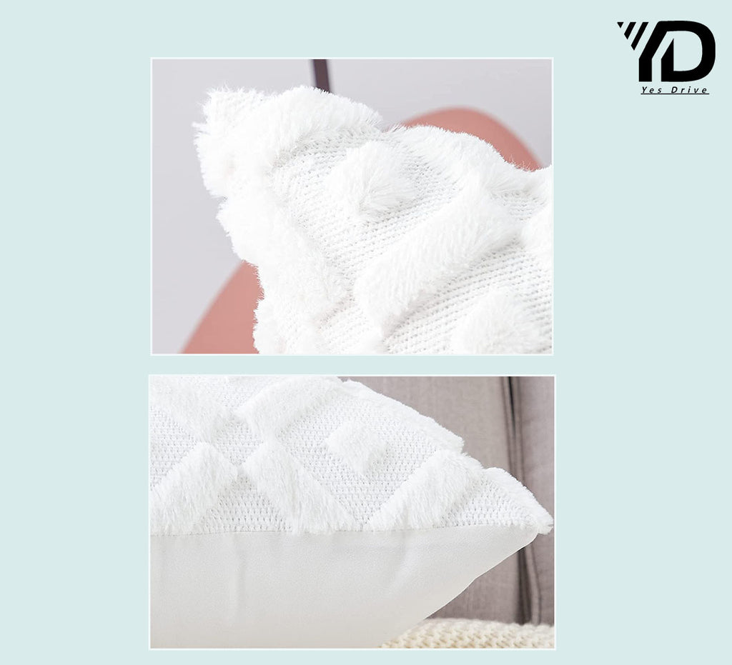 Set of 2 Soft Plush Velvet Decorative Throw Pillow Covers Square Cushion Case X711