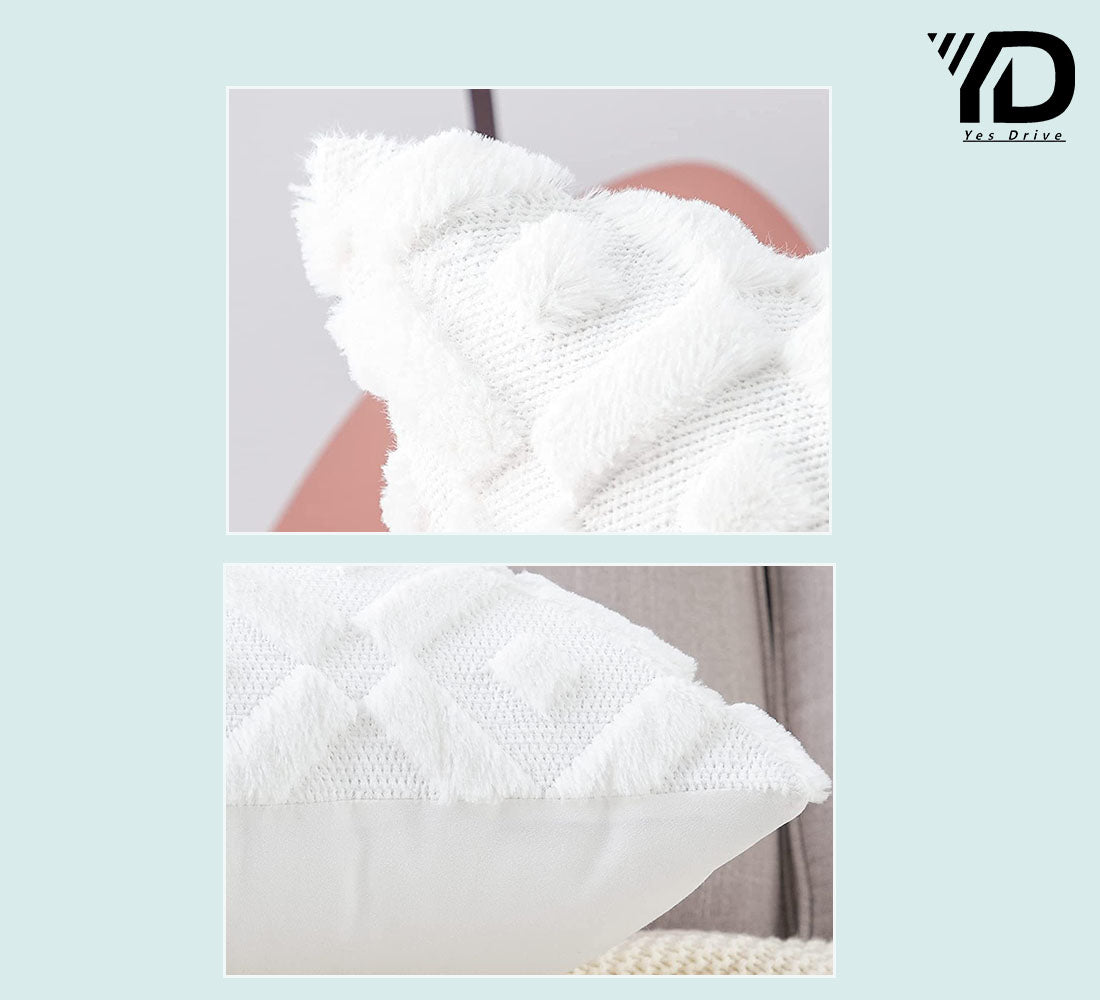 Set of 2 Soft Plush Velvet Decorative Throw Pillow Covers Square Cushion Case X711