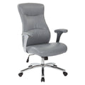 Charcoal High-Back Faux Leather Chair G334249