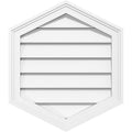 28x22W x 32x22H Vertical Peaked Surface Mount PVC Gable Vent 4/12 Pitch W428622