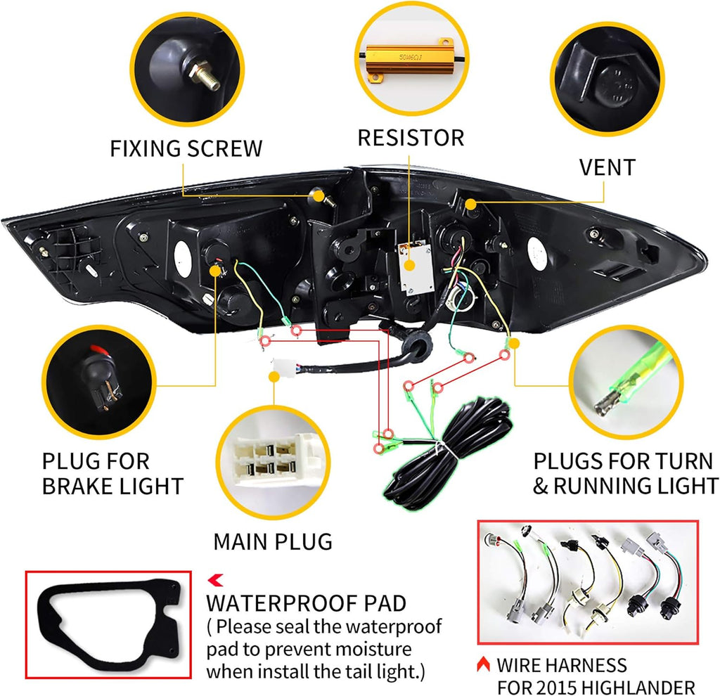 Smoked LED Tail Lights L9565