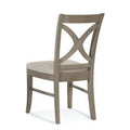 White Performance Fabric Cross Back Side Chair E350228