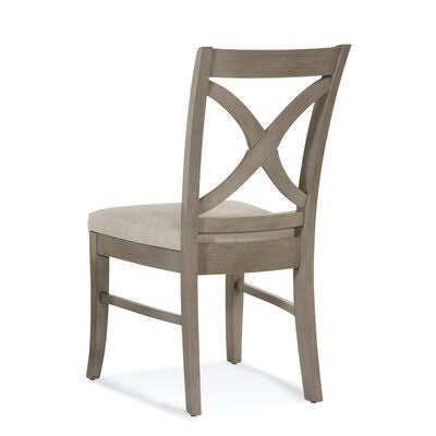 White Performance Fabric Cross Back Side Chair E350228