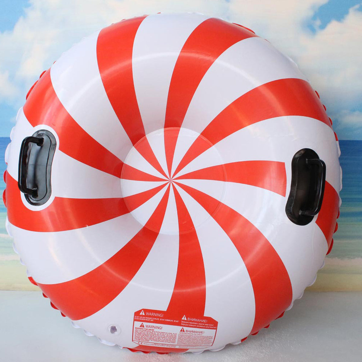 Inflatable Ski Ring with Reinforced Handles E98783