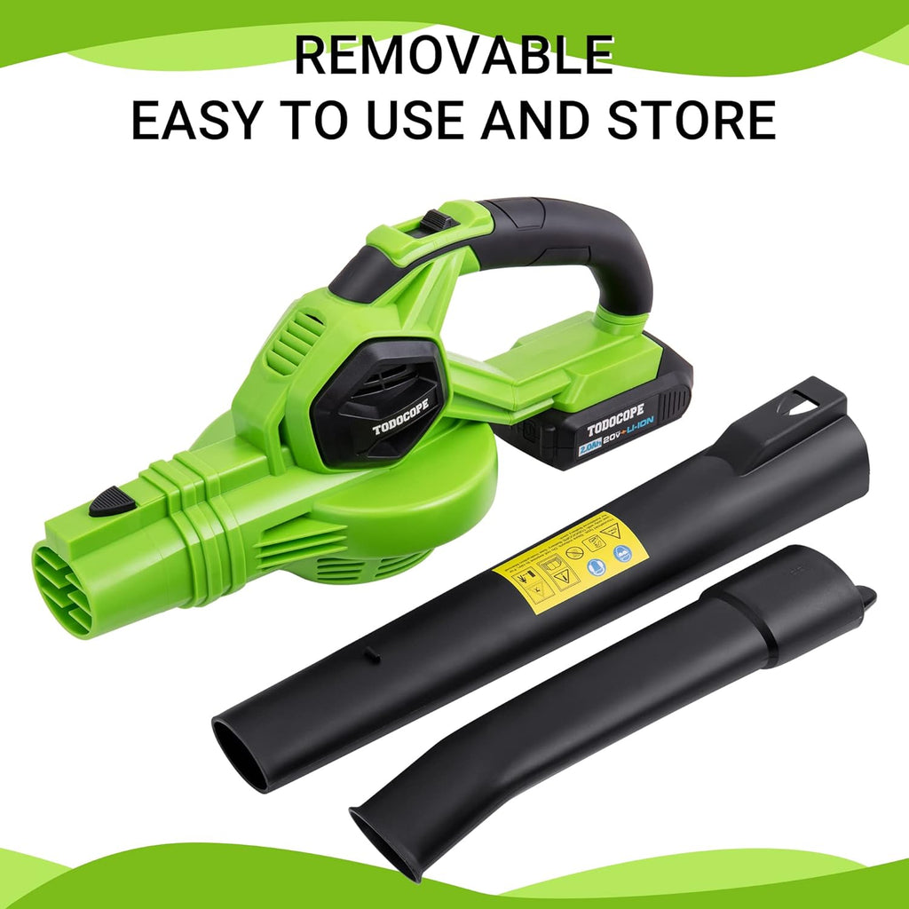 20V Cordless Leaf Blower Vacuum with Battery and Charger, Pack of 2 R6919