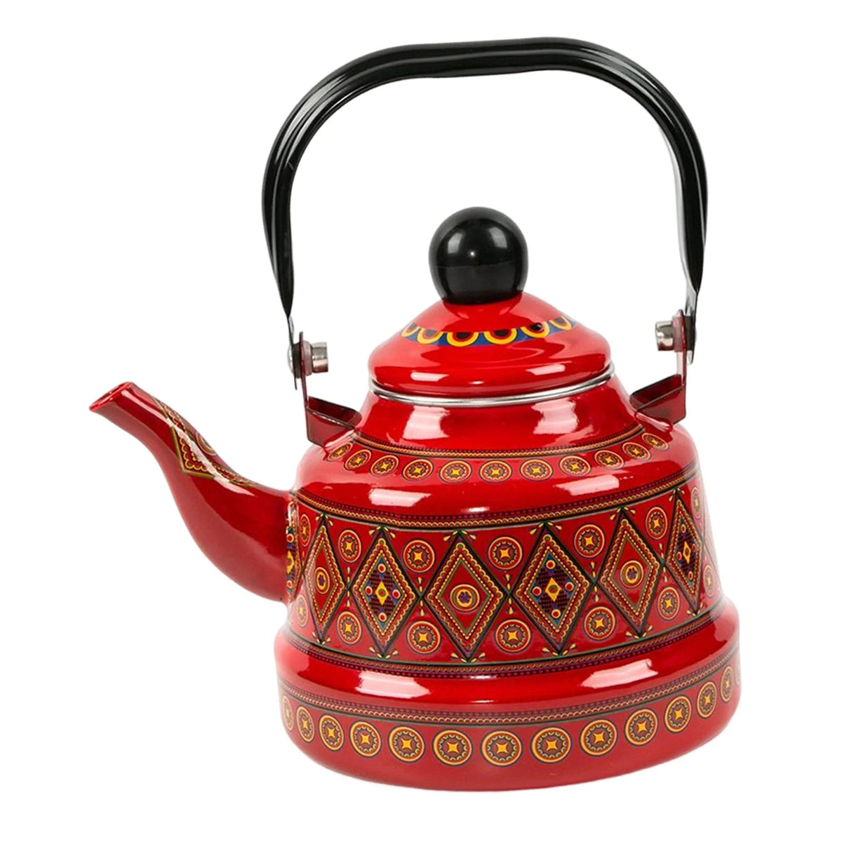 Red Enameled Tea Kettle L6954